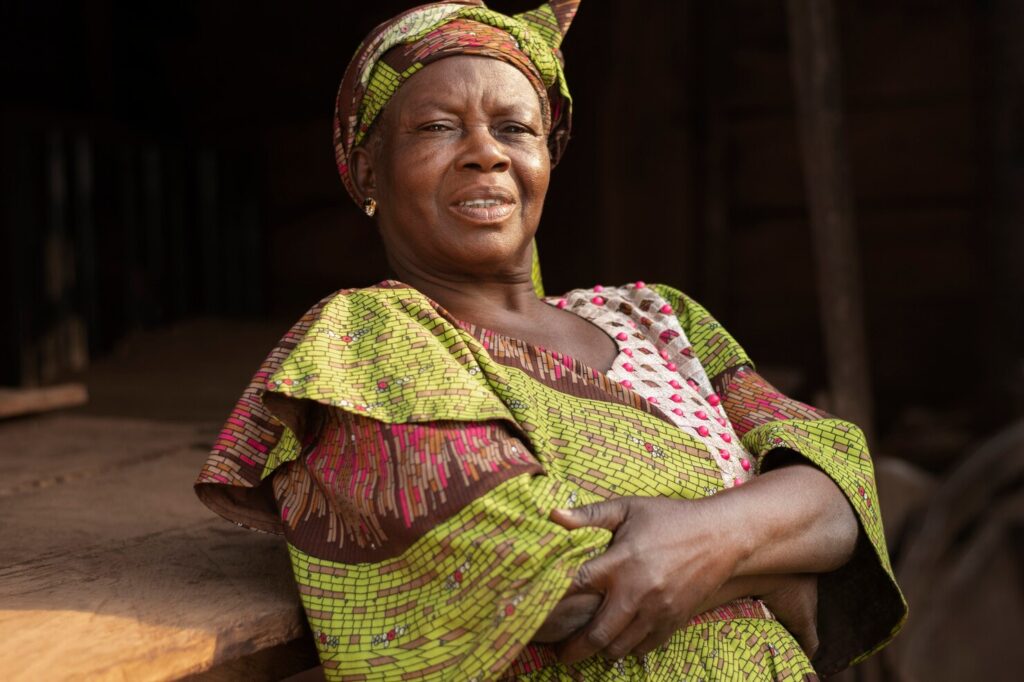 african women in village